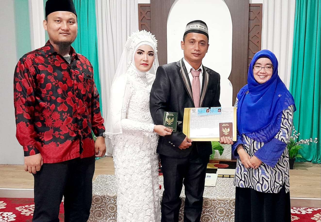 Pelayanan ''Pelangi Pasutri'' di KUA kec parittiga desa Sekar biru 4 januari 2024 oleh unit layanan Dukcapil Kab Bangka Barat di kec. Parittiga